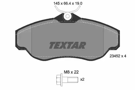 Колодки тормозные дисковые TEXTAR 2345201