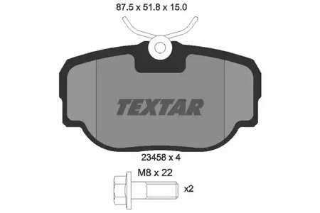 2345801 TEXTAR Тормозные колодки