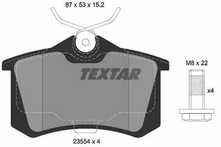 2355401 TEXTAR Тормозные колодки