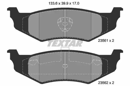 Комплект тормозных колодок дискового тормоза TEXTAR 2356102