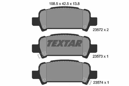 2357202 TEXTAR Тормозные колодки