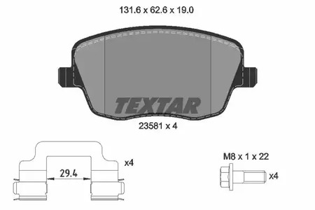 Тормозные колодки TEXTAR 2358101