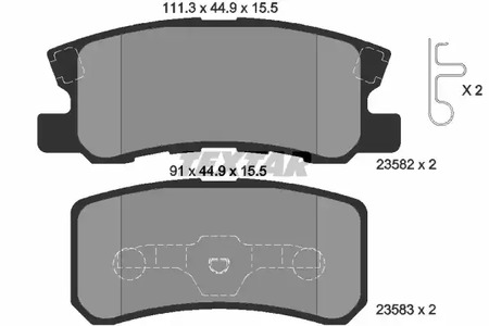 2358202 TEXTAR Тормозные колодки