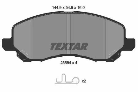 2358401 TEXTAR Тормозные колодки