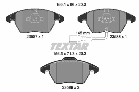 2358701 TEXTAR Тормозные колодки