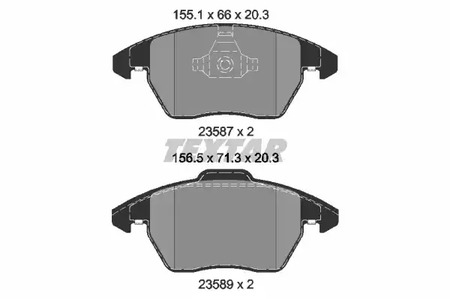 2358704 TEXTAR Тормозные колодки