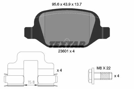 Колодки тормозные дисковые TEXTAR 2360102