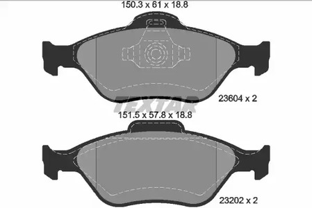 2360406 TEXTAR Тормозные колодки