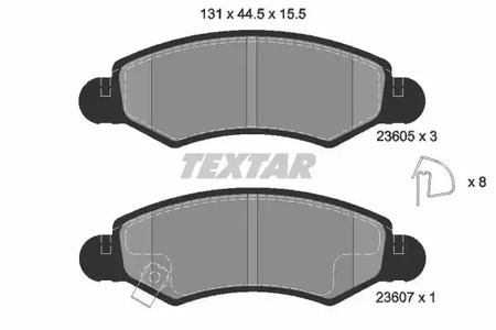 Комплект тормозных колодок дискового тормоза TEXTAR 2360501