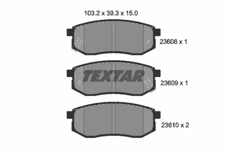 2360801 TEXTAR Колодки тормозные дисковые