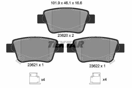 2362002 TEXTAR Тормозные колодки