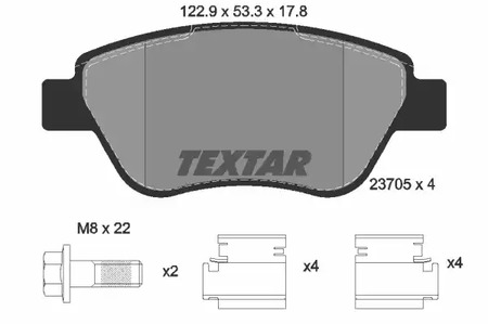 Комплект тормозных колодок дискового тормоза TEXTAR 2370503