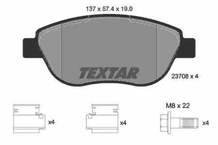 Тормозные колодки TEXTAR 2370803