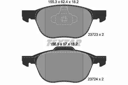 2372301 TEXTAR Тормозные колодки