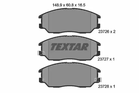 Комплект тормозных колодок дискового тормоза TEXTAR 2372601
