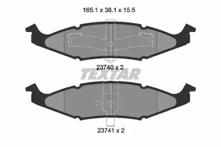Колодки тормозные дисковые TEXTAR 2374001