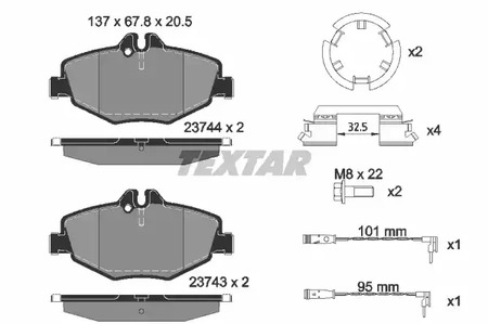 2374303 TEXTAR Тормозные колодки