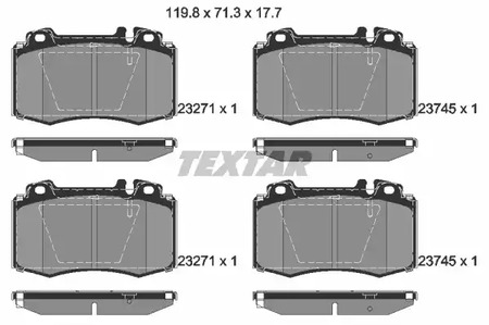 2374502 TEXTAR Тормозные колодки