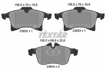 2383201 TEXTAR Тормозные колодки