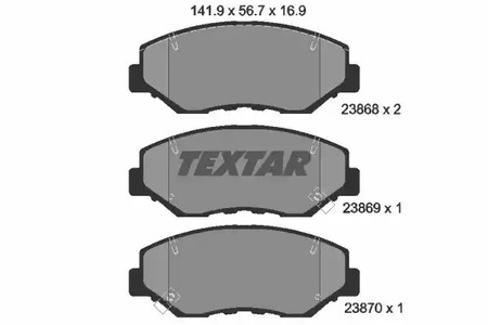 2386801 TEXTAR Тормозные колодки