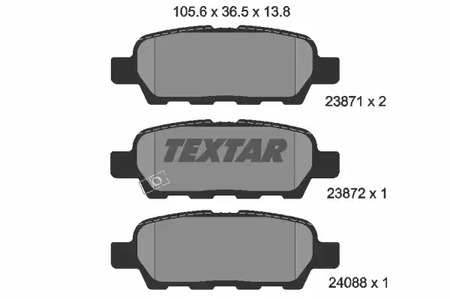 2387101 TEXTAR Тормозные колодки