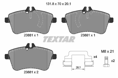 Тормозные колодки TEXTAR 2388101