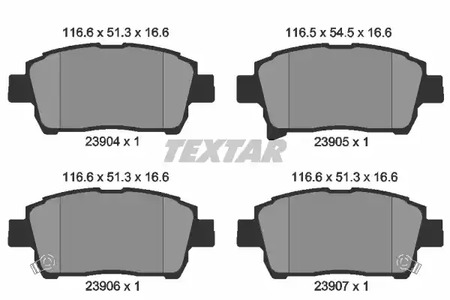 Комплект тормозных колодок дискового тормоза TEXTAR 2390401