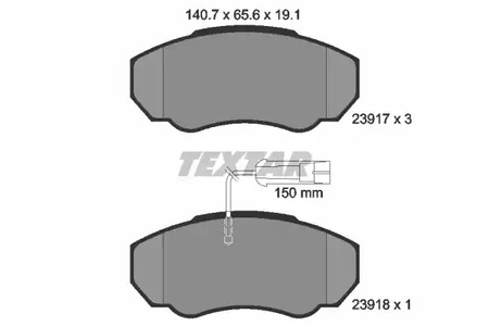 2391701 TEXTAR Тормозные колодки