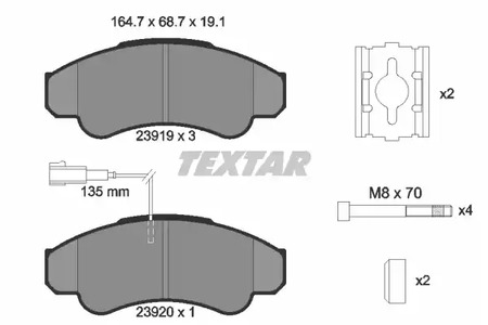 2391901 TEXTAR Тормозные колодки