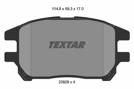 Комплект тормозных колодок дискового тормоза TEXTAR 2392901