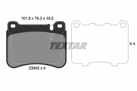 2394501 TEXTAR Тормозные колодки