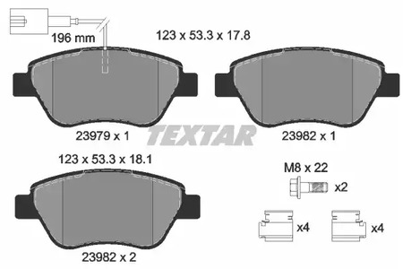 2397901 TEXTAR Тормозные колодки