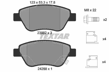 2398202 TEXTAR Тормозные колодки