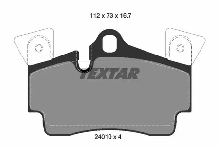 Комплект тормозных колодок дискового тормоз TEXTAR 2401001