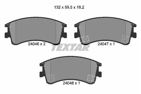 2404601 TEXTAR Тормозные колодки