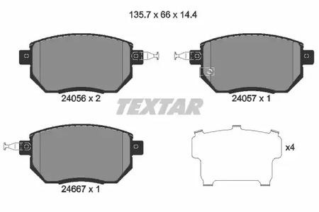 2405601 TEXTAR Тормозные колодки