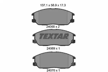 2406801 TEXTAR Тормозные колодки