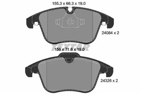 2408401 TEXTAR Тормозные колодки