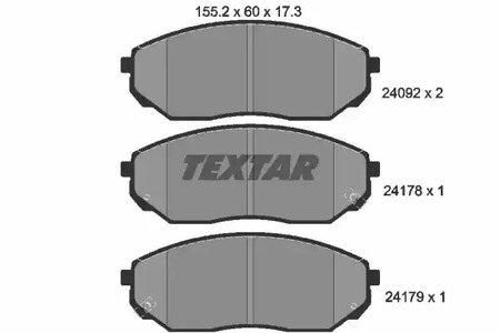 2409201 TEXTAR Тормозные колодки