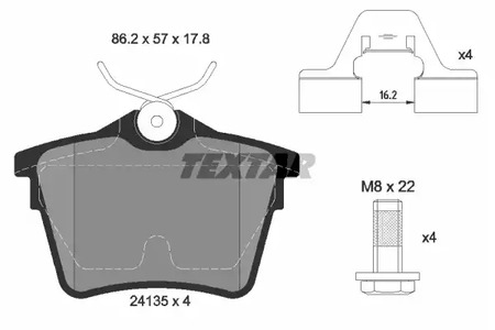 2413501 TEXTAR Тормозные колодки