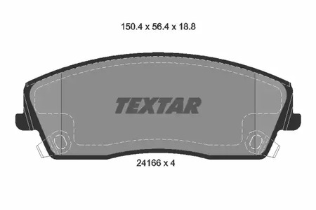 Комплект тормозных колодок дискового тормоза + TEXTAR 2416601