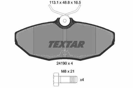 Комплект тормозных колодок дискового тормоз q+ TEXTAR 2419001