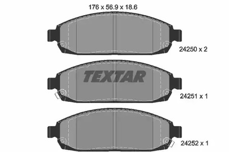 2425001 TEXTAR Тормозные колодки