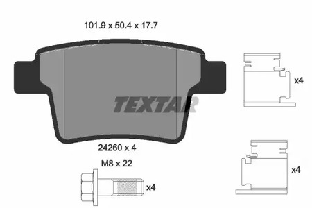 Тормозные колодки TEXTAR 2426001