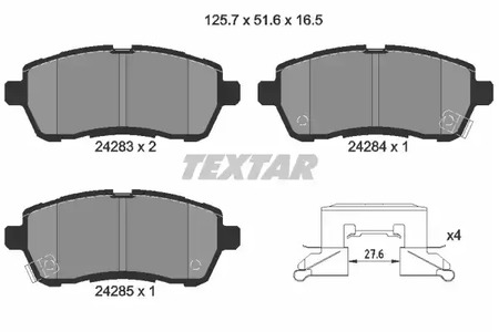 Тормозные колодки TEXTAR 2428303