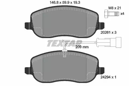 Тормозные колодки TEXTAR 2429401