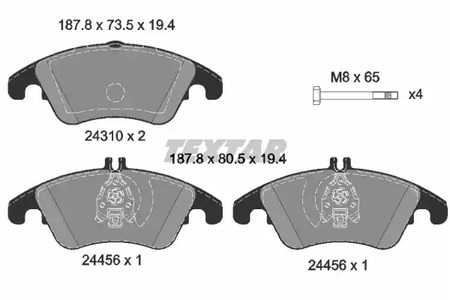 2431001 TEXTAR Тормозные колодки