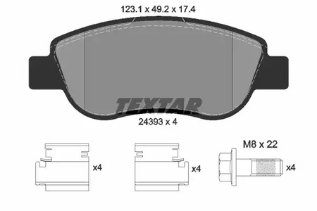 Тормозные колодки TEXTAR 2439301