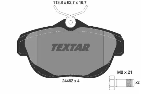 Колодки тормозные дисковые TEXTAR 2446201