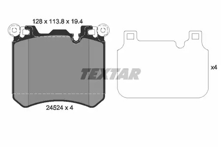 Колодки тормозные дисковые TEXTAR 2452401